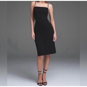 Skims Smooth Lounge Midi  Dress Obsidian Size Medium